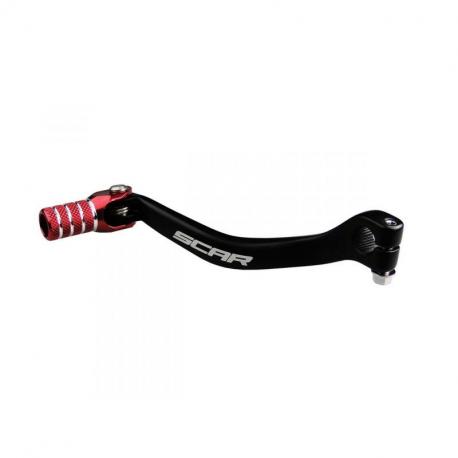 Sélecteur de vitesse SCAR noir mat/embout rouge Honda CRF150R